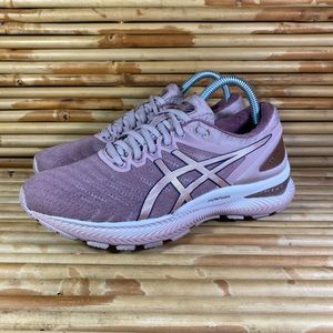 Asics Gel Nimbus 22 Running Pink/Gold Womens 8